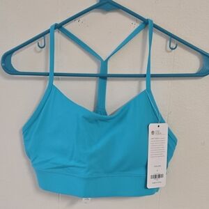 CRZ YOGA Turquoise Blue Strappy Sports Bra